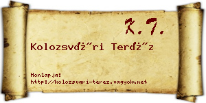 Kolozsvári Teréz névjegykártya
