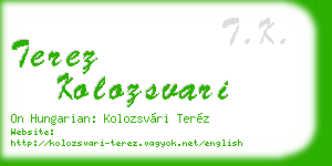 terez kolozsvari business card