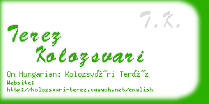 terez kolozsvari business card